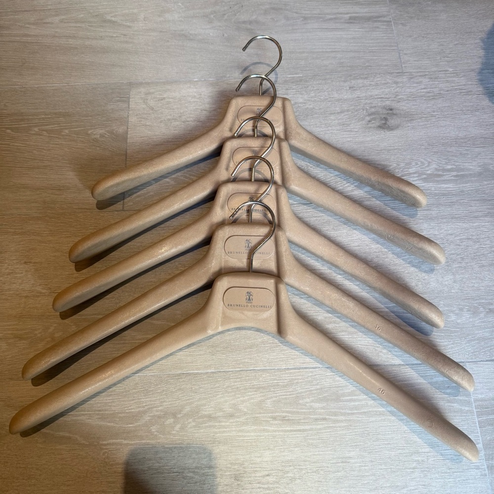 5 Brunello Cucinelli Wooden Hangers